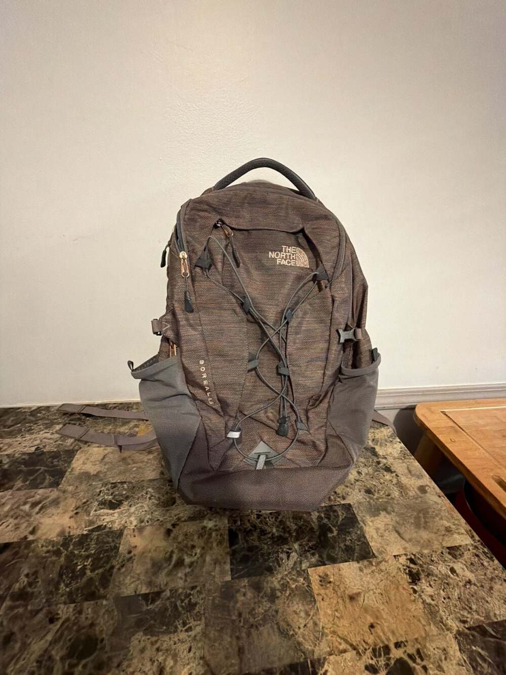 The North Face Borealis Luxe Backpack grey and rose gold